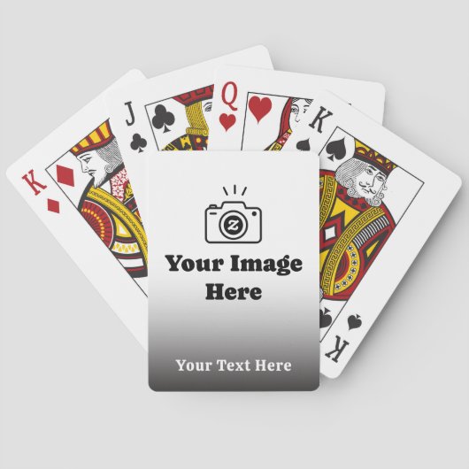Persoonlijke favoriete foto met tekst pokerkaarten (Achterkant)
