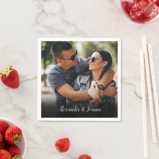 Persoonlijke favoriete fotoscriptnaam servet (Insitu)