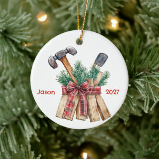 Persoonlijke favoriete klusjesman van de Kerstman Keramisch Ornament