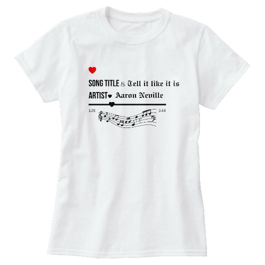 Persoonlijke Favoriete lied titel Tshirt