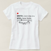 Persoonlijke Favoriete lied titel Tshirt (Design voorkant)
