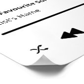 Persoonlijke favoriete liedjes - Canvas afdrukken Poster (Hoek)