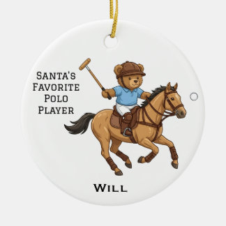 Persoonlijke favoriete paard polo teddy van de Ker Keramisch Ornament
