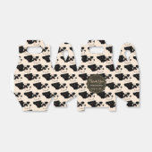 Persoonlijke Fawn Black PUGS Favor Gable Boxen Bedankdoosjes (Uitgevouwen)