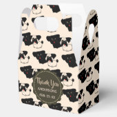 Persoonlijke Fawn Black PUGS Favor Gable Boxen Bedankdoosjes (Geopend)