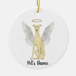 Persoonlijke Fawn Greyhound Sympathie Memorial Keramisch Ornament