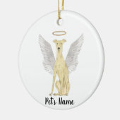 Persoonlijke Fawn Greyhound Sympathie Memorial Keramisch Ornament (Links)