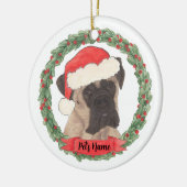 Persoonlijke Fawn Mask Boxer Keramisch Ornament (Links)