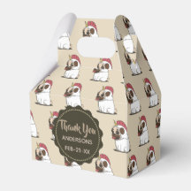 Persoonlijke Fawn PUGS Eenhoorn Favor Gable Doos