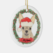 Persoonlijke Fawn Tan Cream Chihuahua Keramisch Ornament (Rechts)