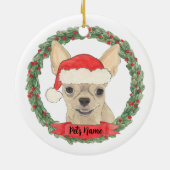 Persoonlijke Fawn Tan Cream Chihuahua Keramisch Ornament (Achterkant)