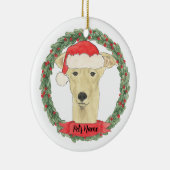 Persoonlijke Fawn Tan Greyhound Keramisch Ornament (Rechts)