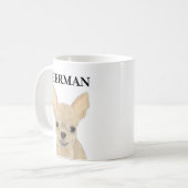 Persoonlijke Fawn Tan Short Hazard Chihuahua Koffiemok (Voorkant links)