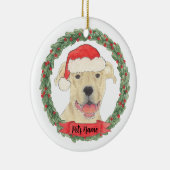 Persoonlijke Fawn Tan Staffy Pitbull Keramisch Ornament (Rechts)