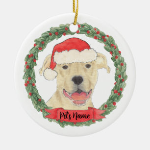 Persoonlijke Fawn Tan Staffy Pitbull Keramisch Ornament