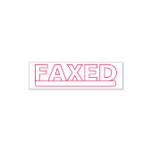 Persoonlijke FAXED Rood Zelfinkend Stempel (Design)