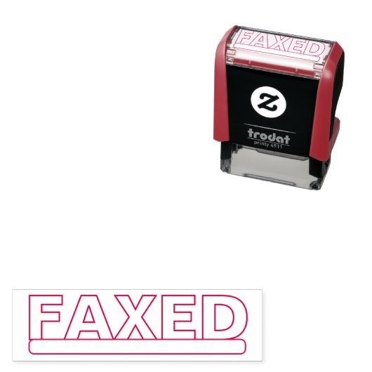 Persoonlijke FAXED Rood Zelfinkend Stempel (In situ)