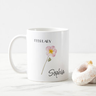 Persoonlijke Februari Bloem Koffiemok