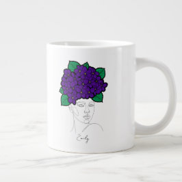 Persoonlijke februari geboortebloem kroon kunst grote koffiekop