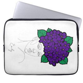 Persoonlijke februari geboortebloem kroon kunst laptop sleeve