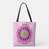 Persoonlijke februari geboortemaand bloem roze tote bag (Achterkant)