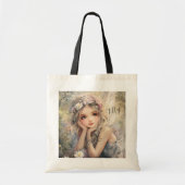 Persoonlijke Fee Waterverf Bloemenmeisje Trouwfees Tote Bag (Voorkant)