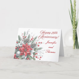 Persoonlijke feestdag 20ste jubileumkaart feestdagen kaart