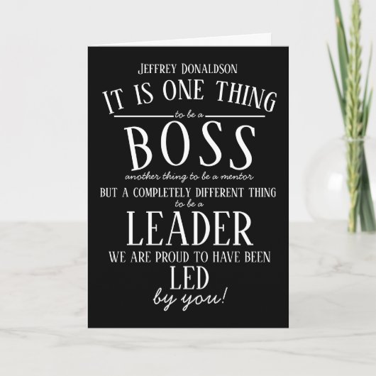 Persoonlijke feestdag dank je kantoor decor kaart (Voorkant)