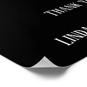 Persoonlijke feestdag dank je kantoor decor poster (Hoek)