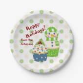 Persoonlijke feestdag deco Cupcake Papieren Bordje (Voorkant)