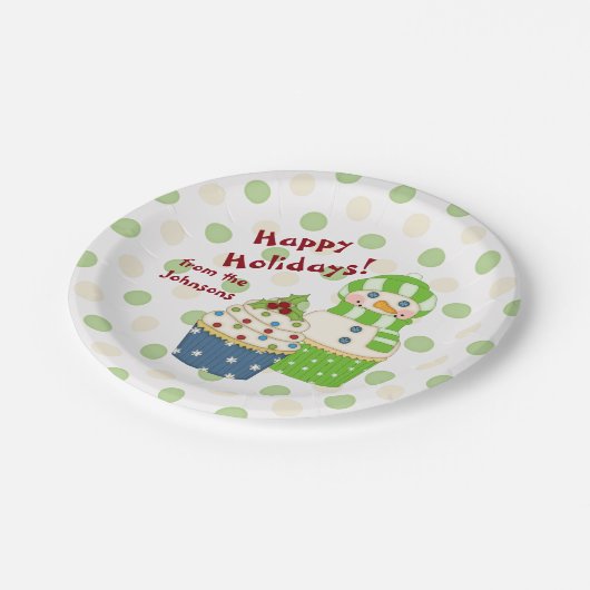 Persoonlijke feestdag deco Cupcake Papieren Bordje (Gekanteld)