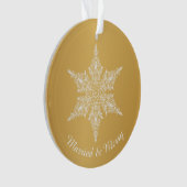 Persoonlijke feestdag Foto Snowflake Ornament (voorkant)