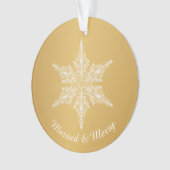 Persoonlijke feestdag Foto Snowflake Ornament (voorkant)