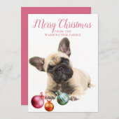 Persoonlijke feestdag | Franse Bulldog Feestdagenkaart (Voorkant / Achterkant)