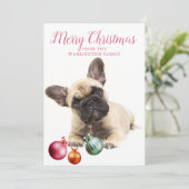 Persoonlijke feestdag | Franse Bulldog Feestdagenkaart (Staand voorkant)