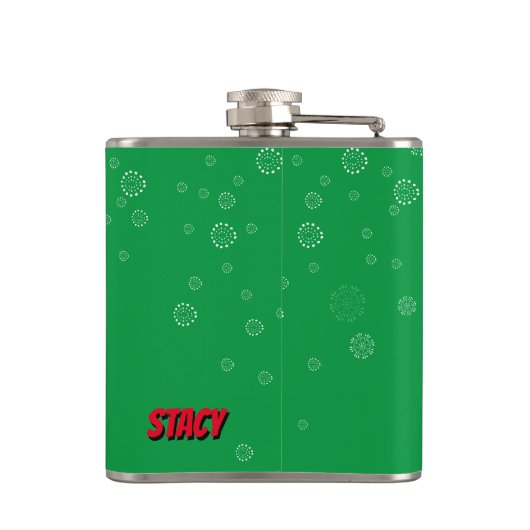 Persoonlijke feestdag hier heupfles (Achterkant)