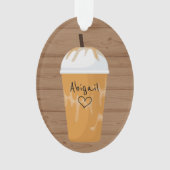 Persoonlijke feestdag in koffie met Trendy Iced Ornament (voorkant)