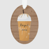 Persoonlijke feestdag in koffie met Trendy Iced Ornament (achterkant)