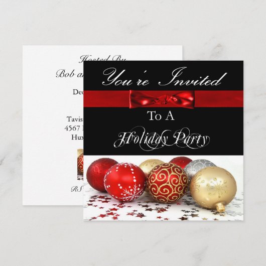 Persoonlijke feestdag kaart (Voorkant / Achterkant)