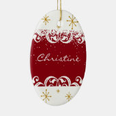 Persoonlijke feestdag keramisch ornament (Rechts)