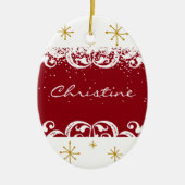 Persoonlijke feestdag keramisch ornament (Voorkant)