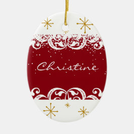 Persoonlijke feestdag keramisch ornament