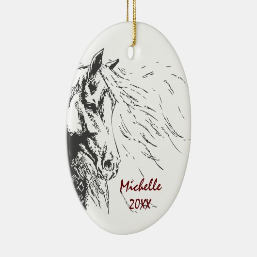 Persoonlijke feestdag keramisch ornament (Rechts)