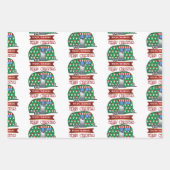 Persoonlijke feestdag kerstmis inpakpapier vel (Voorkant)