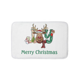 Persoonlijke feestdag met feestelijke feestdag in  badmat