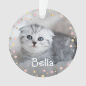 Persoonlijke feestdag met feestelijke feestdag op  ornament (voorkant)