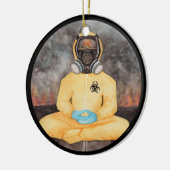 Persoonlijke feestdag met feestelijke feestdagen m keramisch ornament (Links)