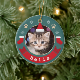 Persoonlijke feestdag met foto's met foto's van Pe Keramisch Ornament