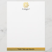 Persoonlijke feestdag met Trendy Gold Foil Star (Voorkant)