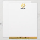 Persoonlijke feestdag met Trendy Gold Foil Star (Voorkant / Achterkant)